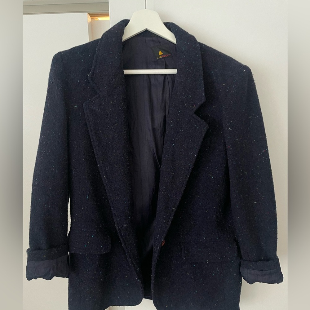 Vintage Liz Sport Navy Blazer Jacket